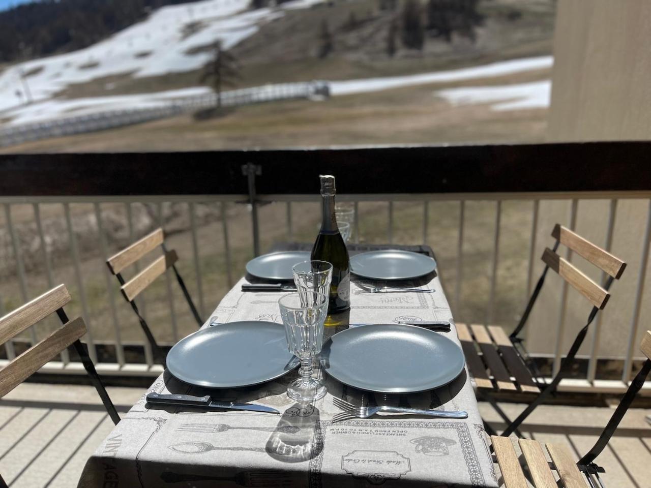 Studio Les Chalmettes 4 Personnes Au Pied Des Pistes Wifi - Balcon - Parking Montgenevre Ngoại thất bức ảnh